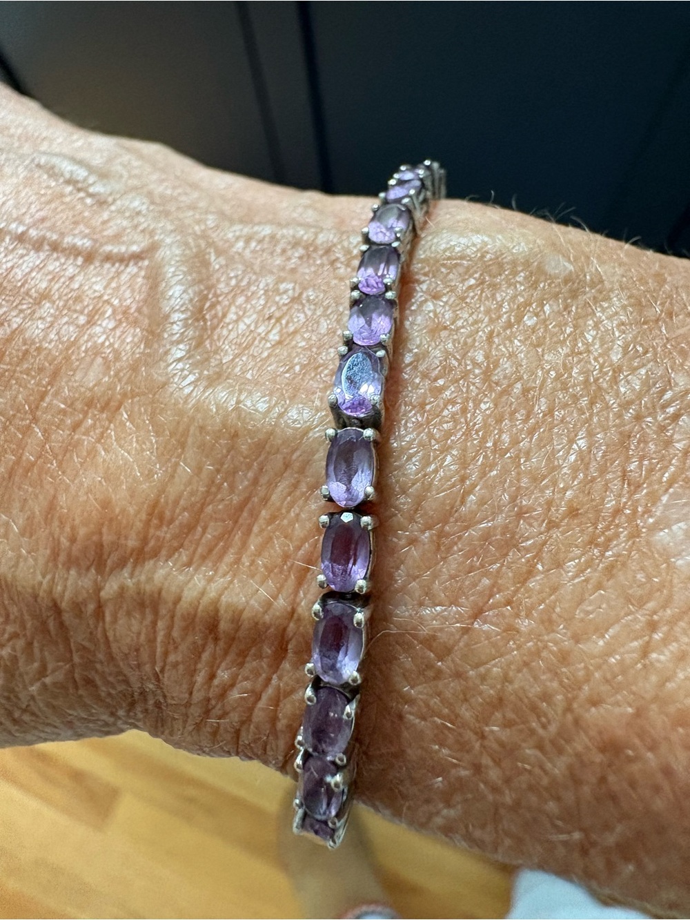 Sterling Silver Amethyst Tennis Bracelet - February Birthstone